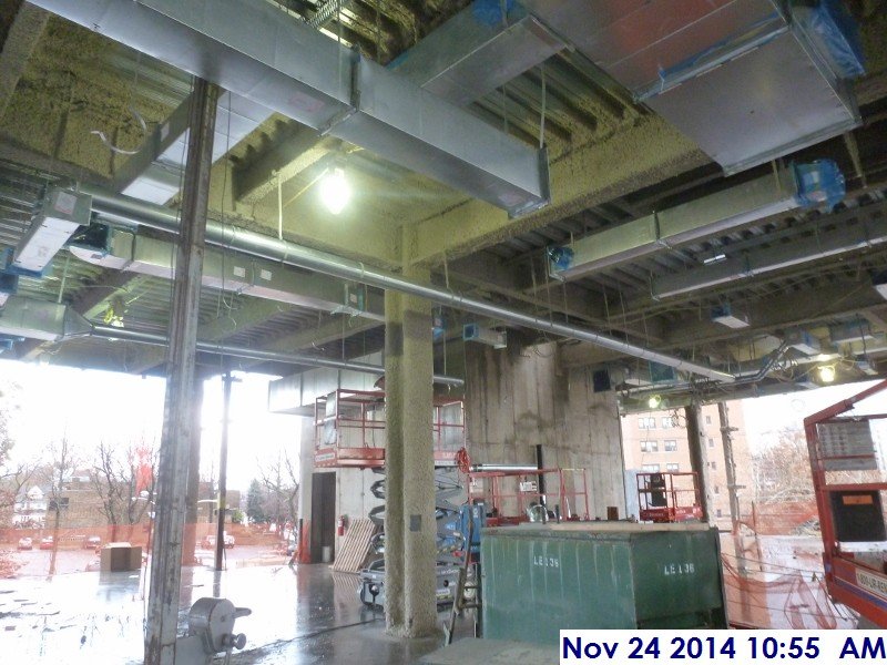 Continued installing duct work at the 3rd floor Facing North-East